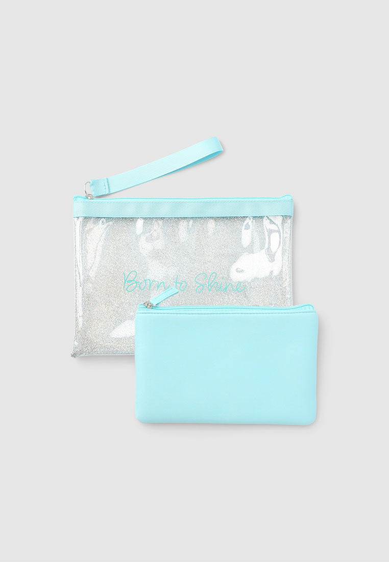Women's Beach Glittery Clutch Bag