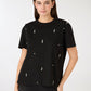 Women's crew neck T-shirt with Rhinestones