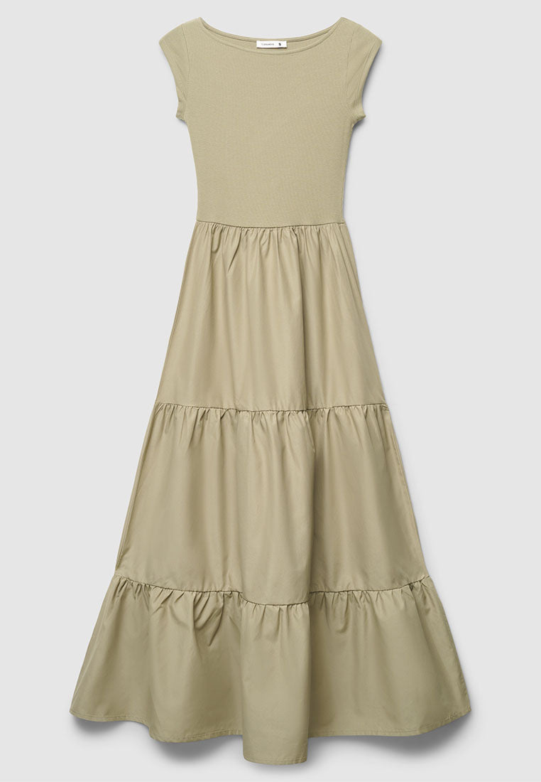 Women's Ribbed Tiered Maxi Dress