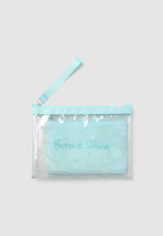 Women's Beach Glittery Clutch Bag