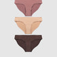 Women's Pack of 3 plain-colour briefs