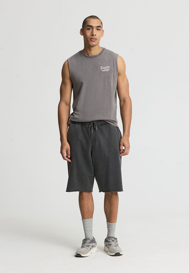 Men's Gothic Print Sleeveless Tank Top