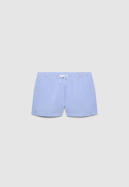 Men's Striped Drawstring Swim Shorts