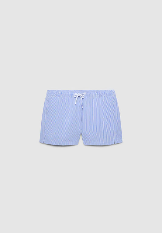 Men's Striped Drawstring Swim Shorts