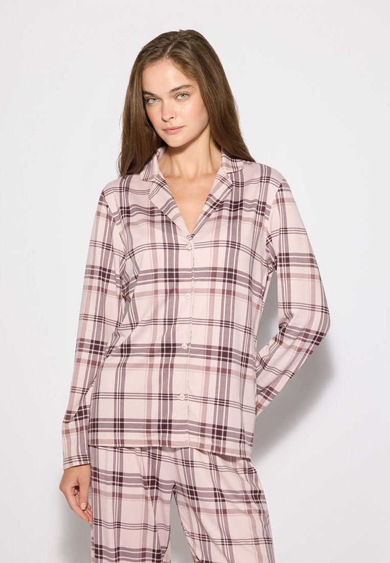 Women's Checked plaid pyjama set