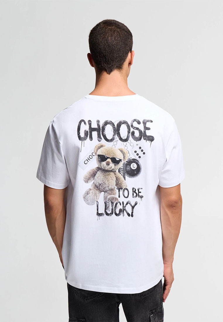 Men's Teddy Bear Keychain Relaxed Graphic T-Shirt