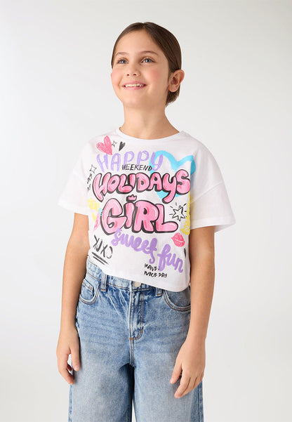 Graffiti-style print T-shirt for Girls