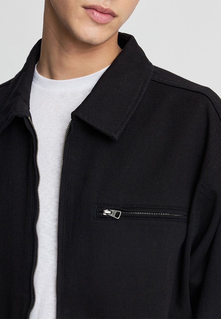 Men’s Cotton Twill Zip-Front Jacket