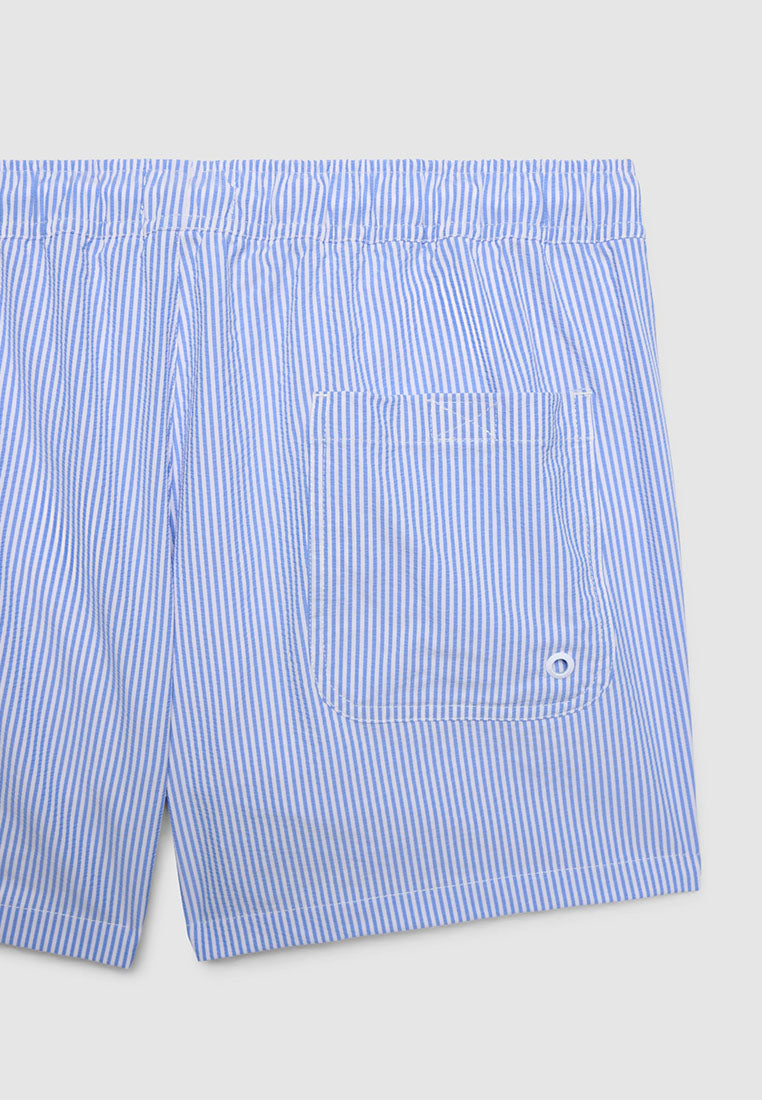 Men's Striped Drawstring Swim Shorts