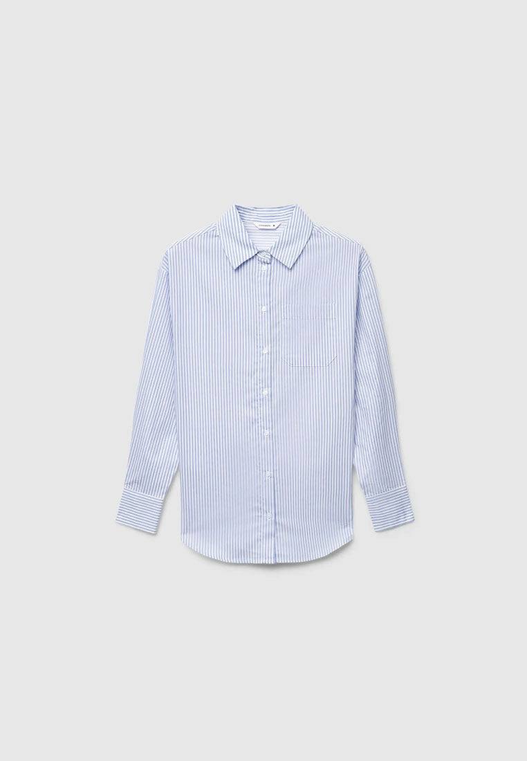 Women's Classic Blue Striped Shirt