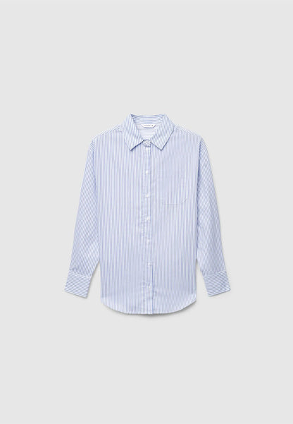 Women's Classic Blue Striped Shirt