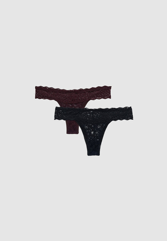 Women's Pack of 2 Floral Lace Bikini