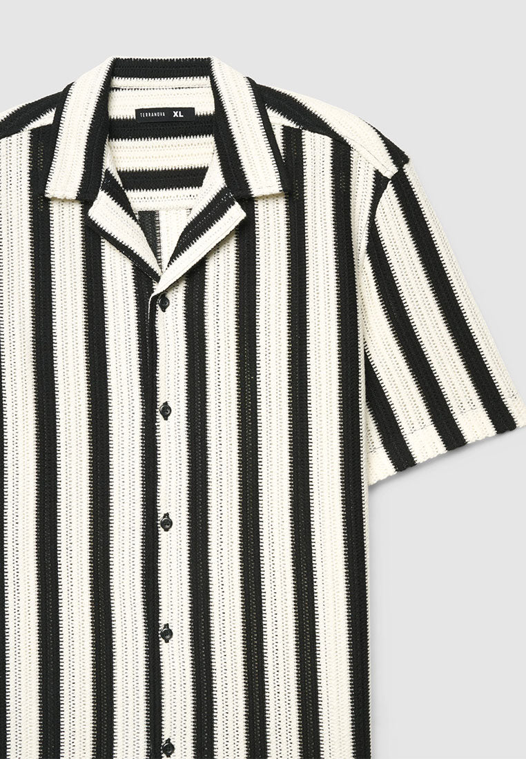 Men's Striped Croquet Bowling Shirt