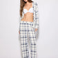 Women's Checked plaid pyjama set