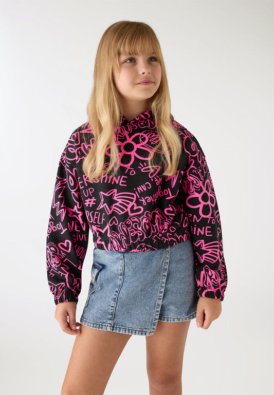 Graffiti Dreams Cropped Hoodie