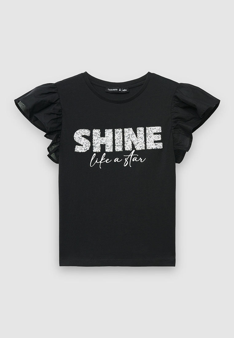 Kids Girls Short-sleeved T-shirt