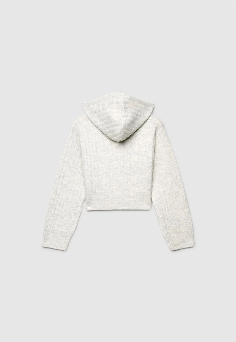 Women's Cropped cardigan with hood and zip