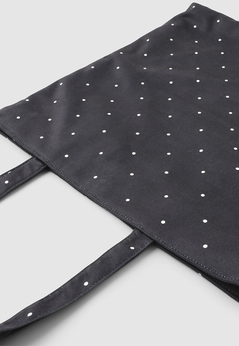 Women's Polka dot shopper bag with double handles