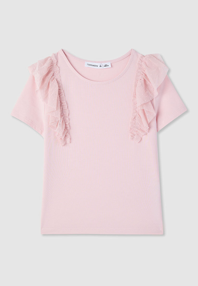 Kids Girls Short-sleeved T-shirt