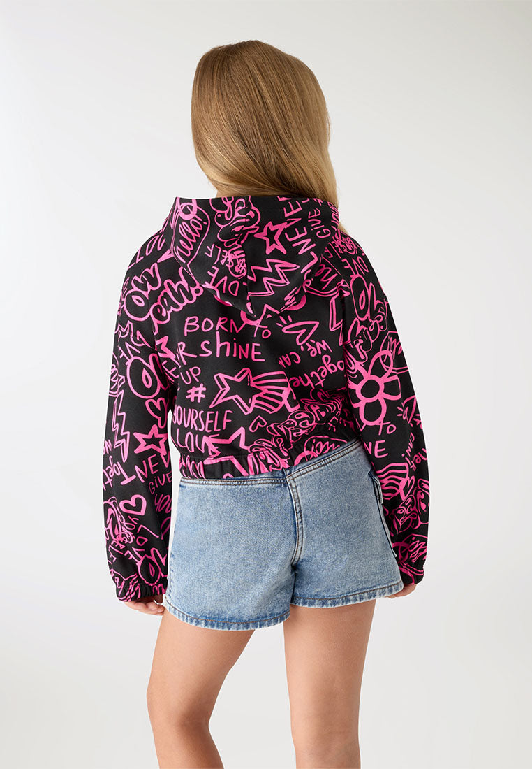 Graffiti Dreams Cropped Hoodie