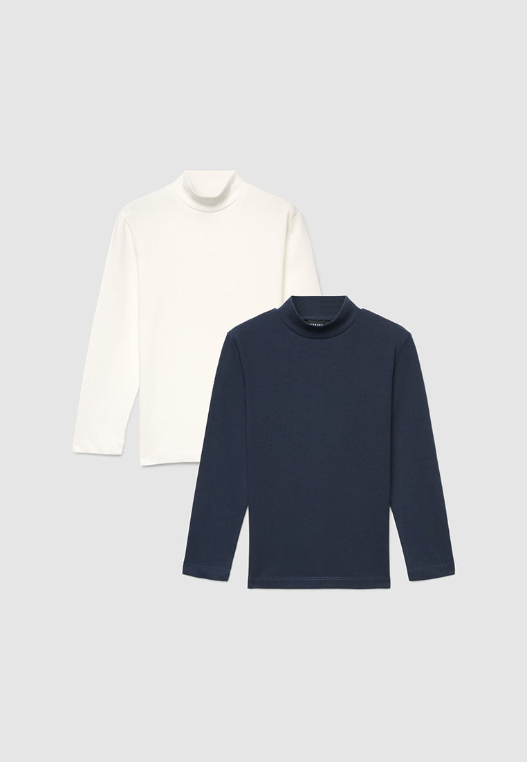 Pack of 2 long-sleeve plain T-shirts for Boys