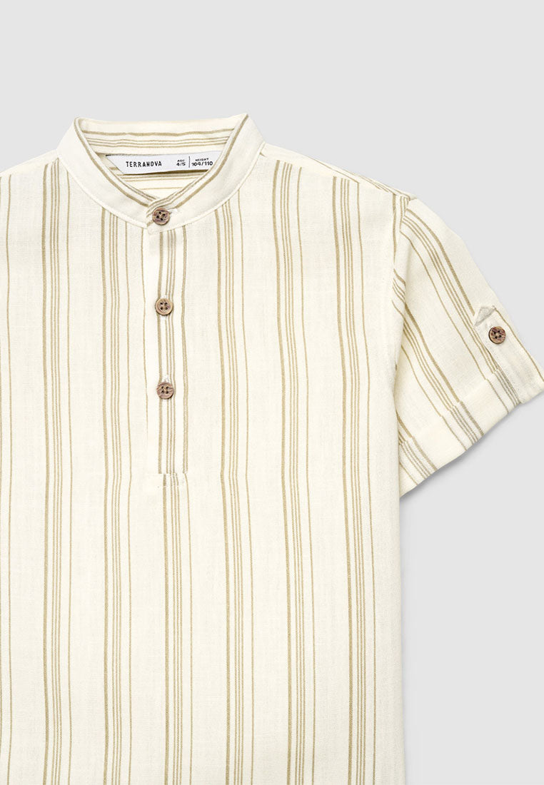 Striped Short-Sleeve Shirt for Boys