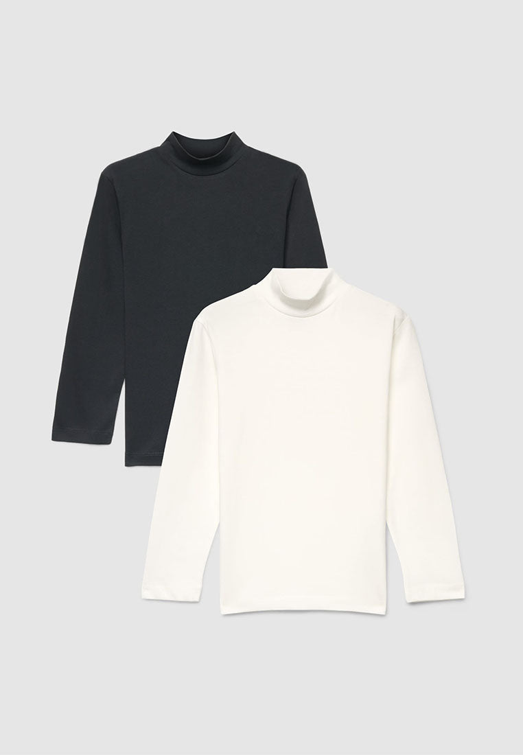 Pack of 2 long-sleeve plain T-shirts for Boys