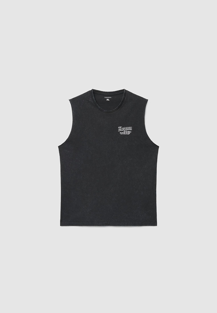 Men's Gothic Print Sleeveless Tank Top