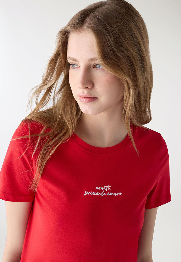 Women's Embroidered Short Sleeve T-Shirt