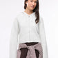 Women's Cropped cardigan with hood and zip
