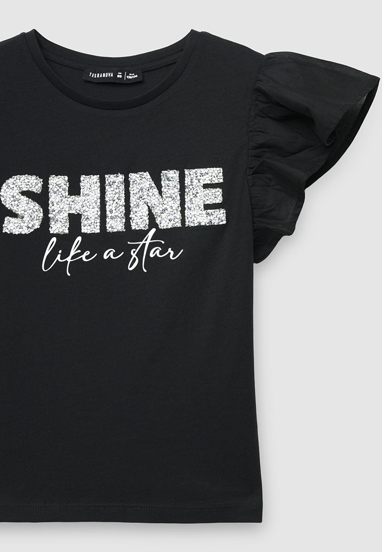 Kids Girls Short-sleeved T-shirt