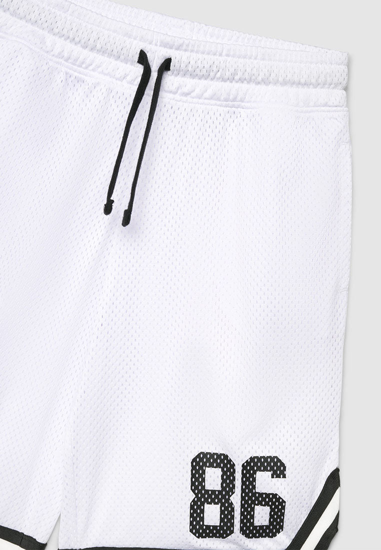 Mesh Tracksuit Short with Print for Boys