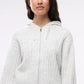 Women's Cropped cardigan with hood and zip