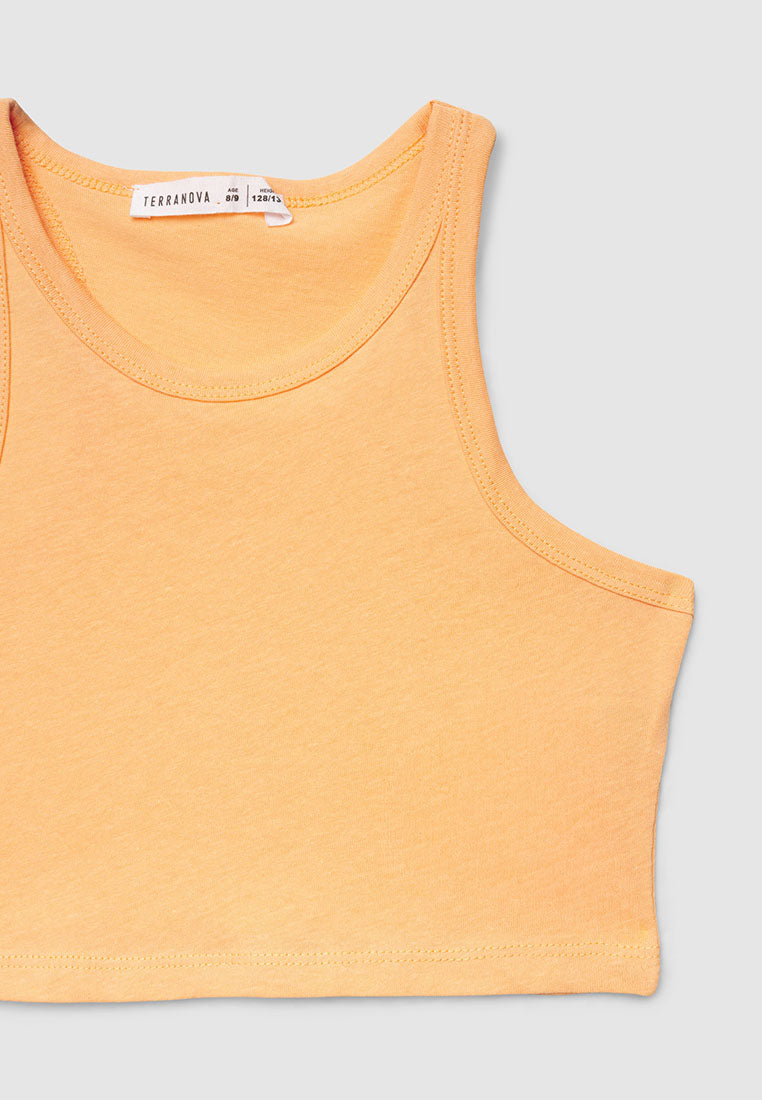 Sleveless Plain Tank Top For Girls