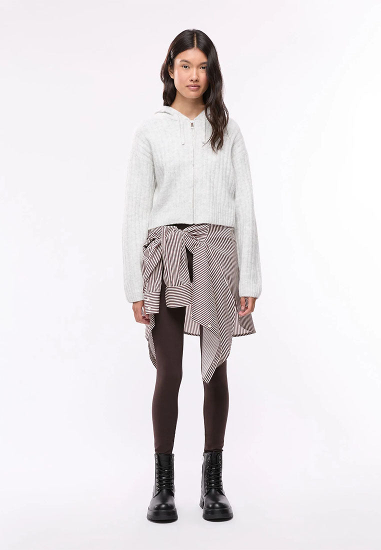Women's Cropped cardigan with hood and zip