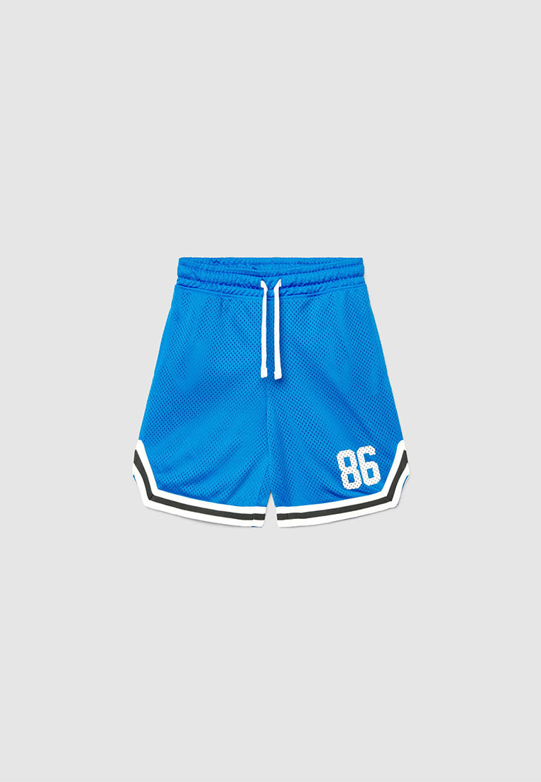 Mesh Tracksuit Short with Print for Boys