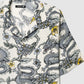 Men's Dragon Print Bowling Shirt