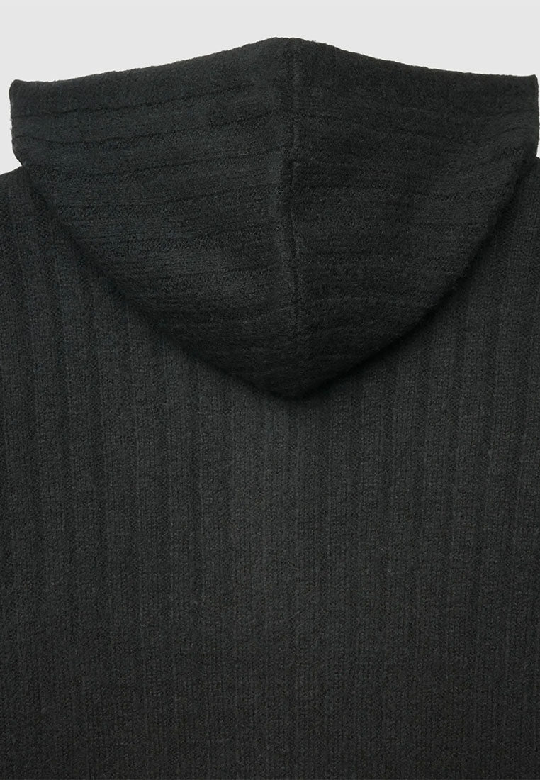 Women's Cropped cardigan with hood and zip