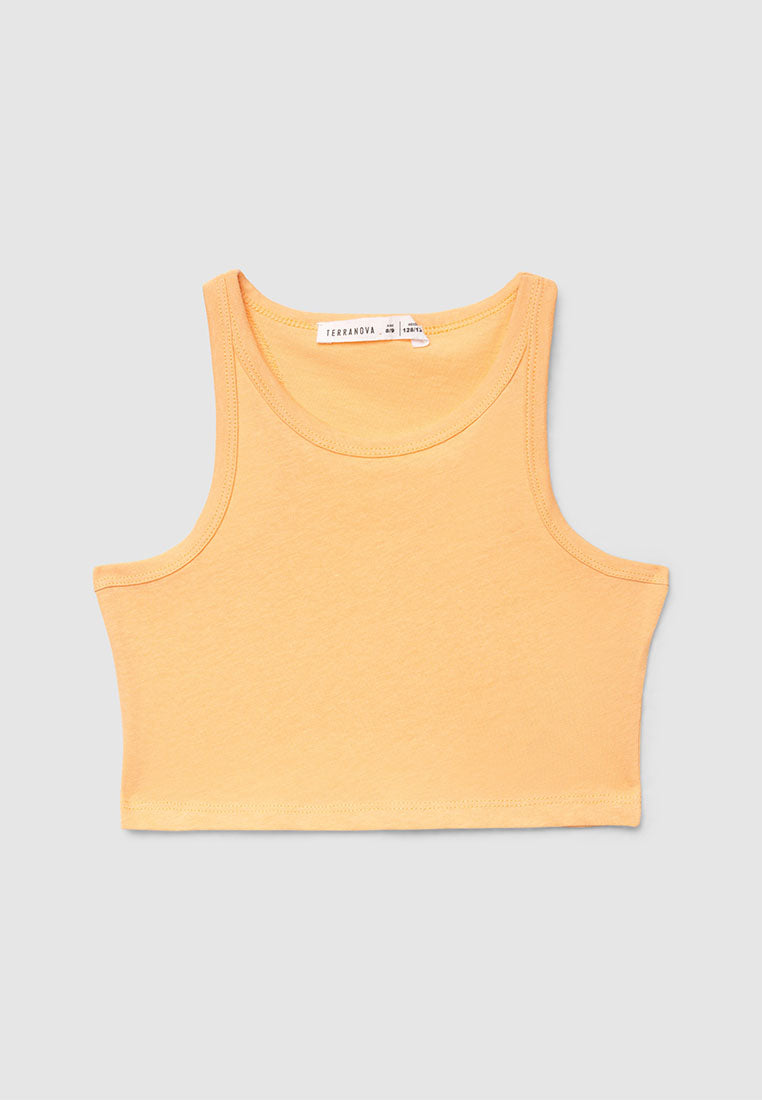 Sleveless Plain Tank Top For Girls