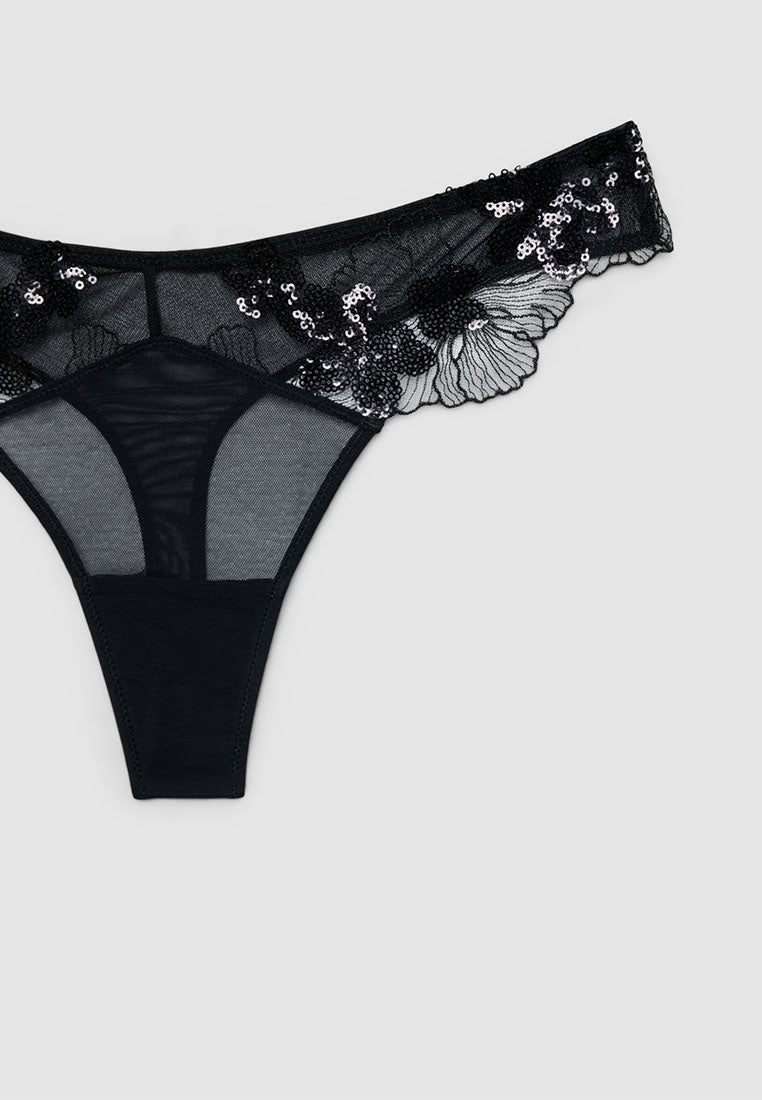 Women's Sequin Embroidered Bikini Bottom