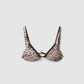 Women's Animal Print Triangle Bikini Top