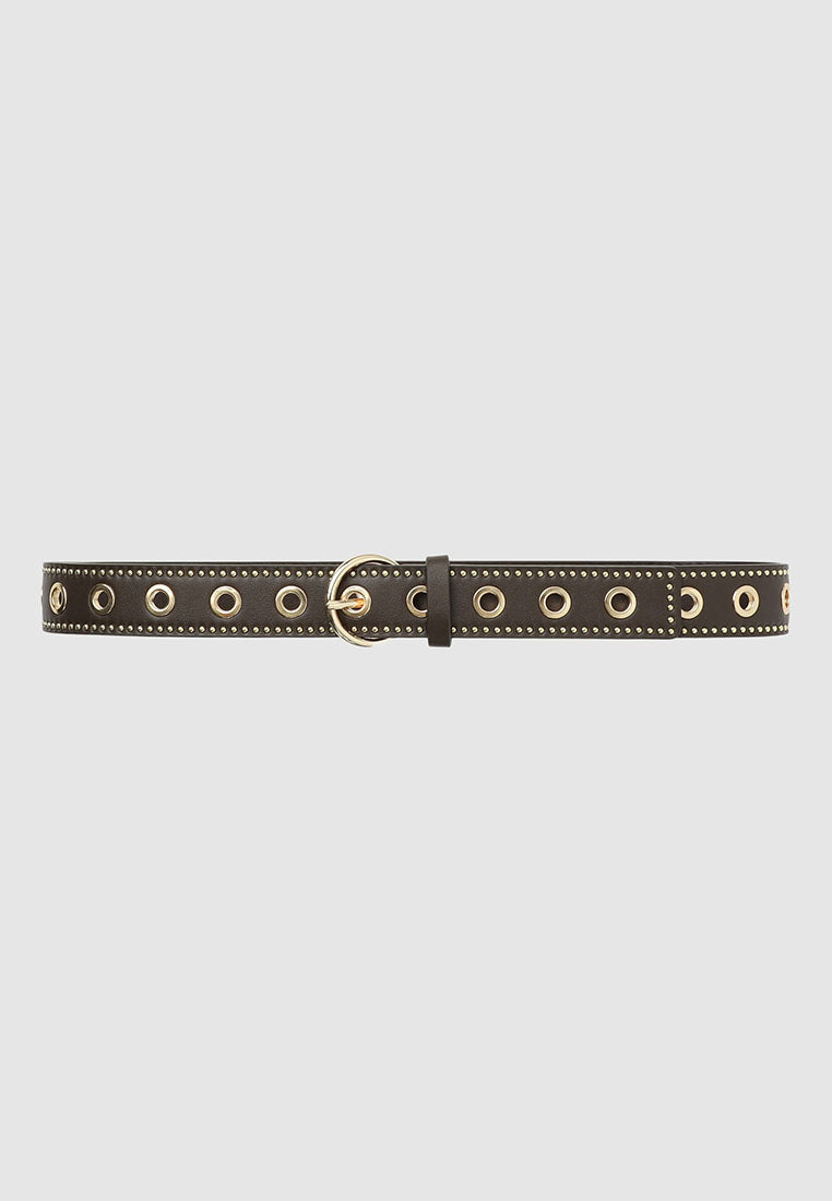 Women's Belt with studs and eyelets