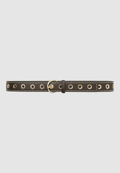 Women's Belt with studs and eyelets