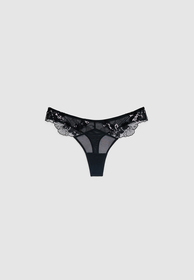 Women's Sequin Embroidered Bikini Bottom