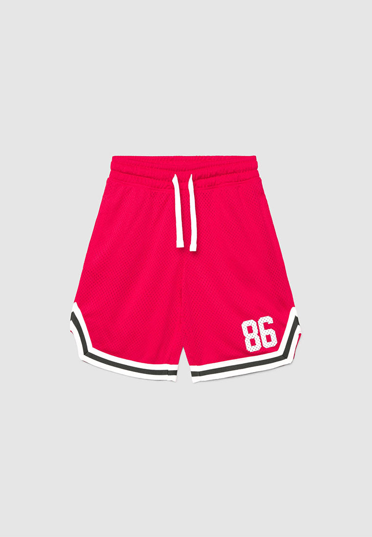 Mesh Tracksuit Short with Print for Boys