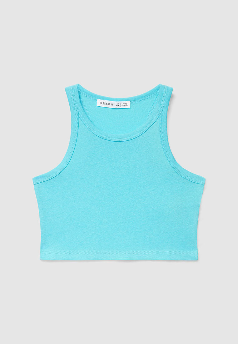 Sleveless Plain Tank Top For Girls
