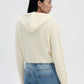 Women's Cropped cardigan with hood and zip