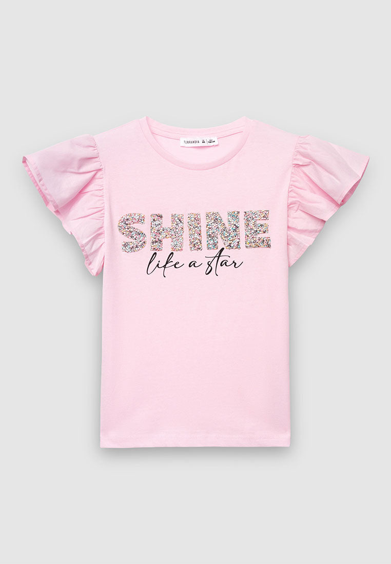 Kids Girls Short-sleeved T-shirt