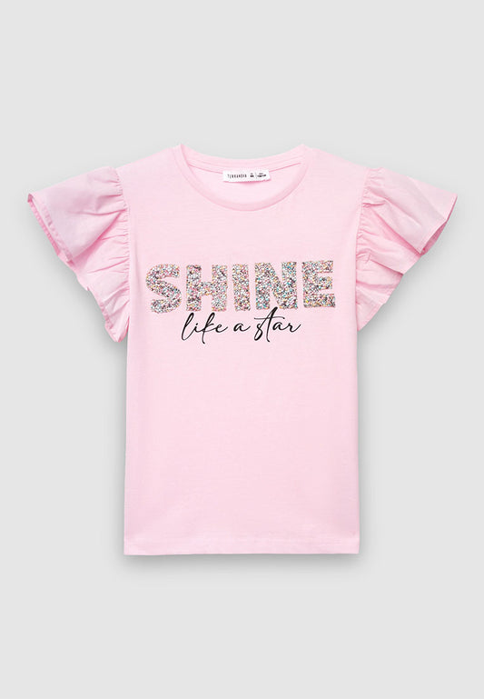 Kids Girls Short-sleeved T-shirt