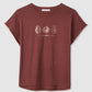 Women's Printed T-shirt with fringed edges